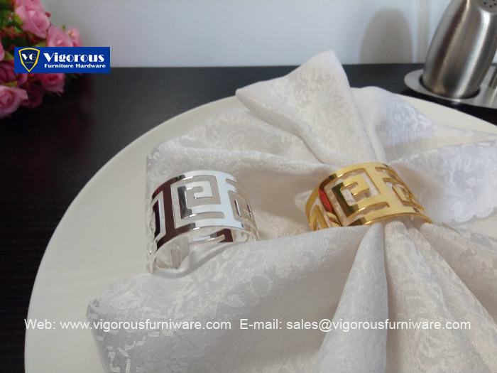 metal tableware silver and gold color napkin ring napkin holder 3